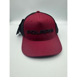 NWT Polaris Staple Baseball Hat Men's Maroon Black Adjustable Snapback Cap